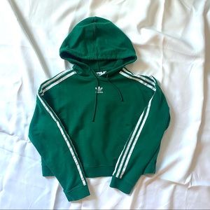 Adidas Adicolor Originals Green Cropped Hoodie